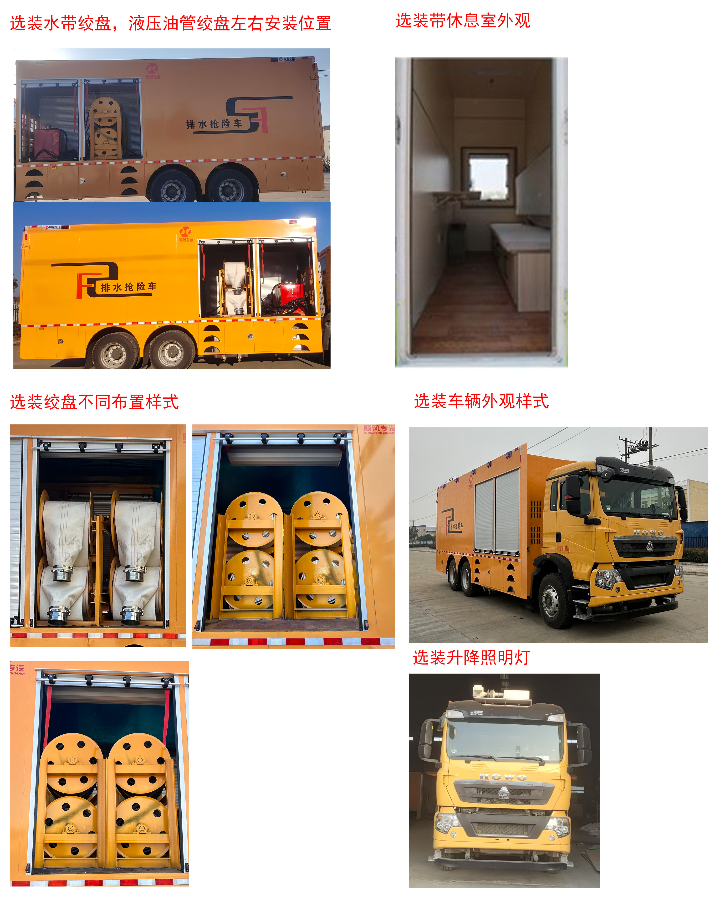 重汽豪沃大流量排水抢险车